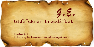 Glöckner Erzsébet névjegykártya