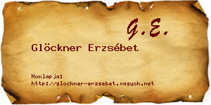 Glöckner Erzsébet névjegykártya